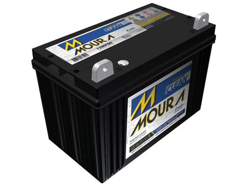 Bateria Solar Moura Clean 12MF80 (80Ah)