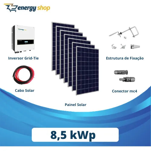 Kit Energia Solar Grid Tie 8,5KW