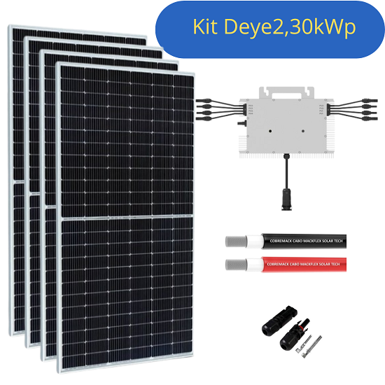 Kit Energia Solar Residencial 2,3 kWp (300kWh/mês)