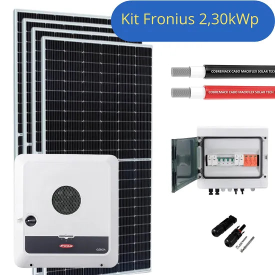 Kit Energia Solar Residencial 2,3 kWp (300kWh/mês)
